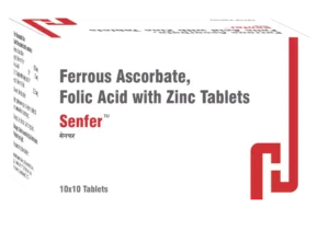 Ferrous Ascorbate 100mg + Folic acid 1.5 mg +Zinc 22.5mg Tablets​